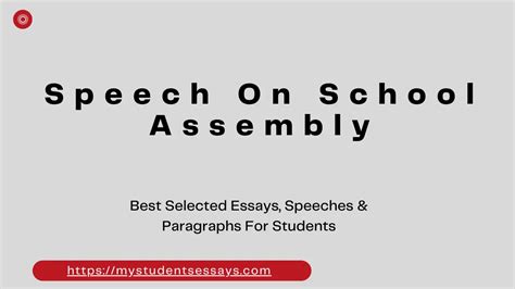 5 Best Inspirational, Motivational Speeches For School Assembly - Student Essays