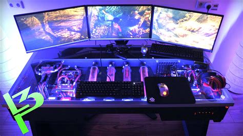 Epic Liquid Cooled PC In a Desk? | Computer gaming room, Cool computer ...