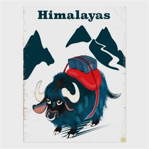 Himalayas Vintage travel poster Postcard | Zazzle | Travel posters, Vintage travel posters ...