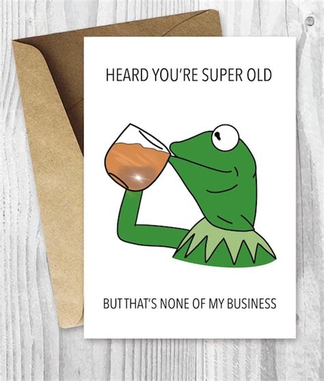 Kermit the Frog Printable PDF Birthday Card | Etsy