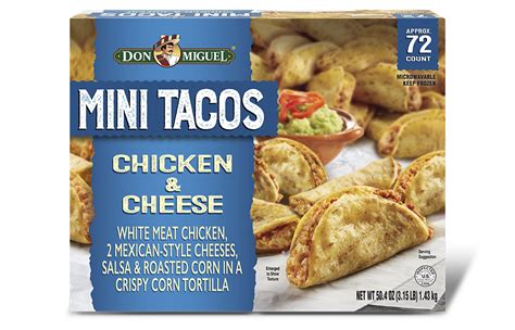 DON MIGUEL® Chicken, Mexican Cheese & Salsa Mini Tacos – Don Miguel