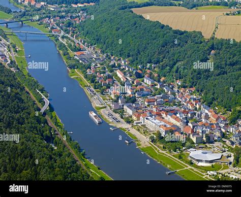 Elbtal mit Bad Schandau, Sächsische Schweiz-Ost-Erzgebirge, Sachsen ...