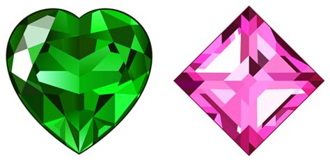 Transparent Green and Pink Diamonds PNG Clipart | Gallery Yopriceville - High-Quality Free ...