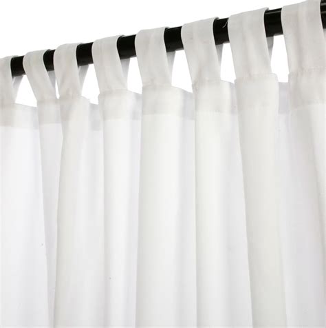 White Linen Tab Top Curtains | Home Design Ideas