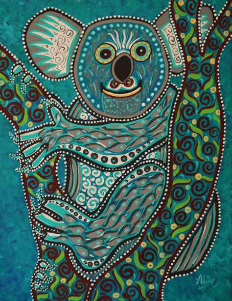 Koala Bear Painting Australian Artist Folk Art Original | Etsy ...