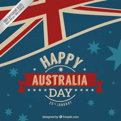 Free Vector | Happy australia day flag background