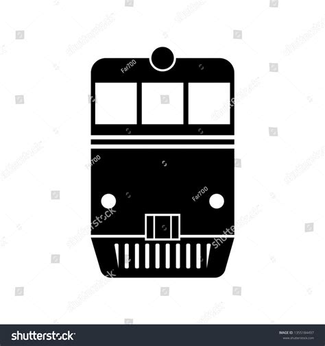 Railway Train Front View Vector Drawing Stock Vector (Royalty Free ...