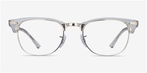 Ray-Ban RB5154 Clubmaster - Browline Clear Frame Eyeglasses ...