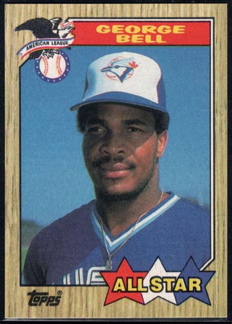 Amazon.com: Baseball MLB 1987 Topps #612 George Bell #612 AS Blue Jays: Collectibles & Fine Art