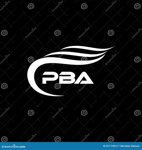 PBA Letter Logo Design on Black Background.PBA Creative Initials Letter ...