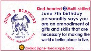 June 7 Zodiac (Gemini) Horoscope Birthday Personality and Lucky Things