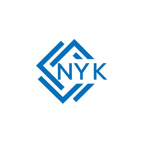 NYK letter logo design on white background. NYK creative circle letter logo concept. NYK letter ...