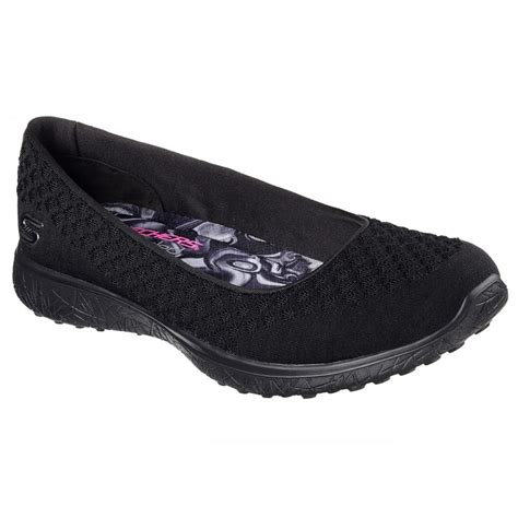 Skechers Microburst One Up Black Women's Slip On Walking Shoes