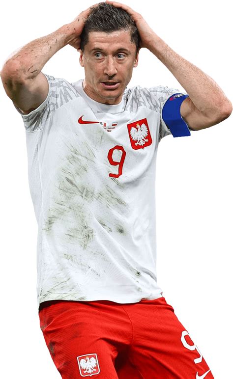 Robert Lewandowski Poland football render - FootyRenders