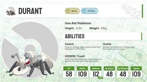 #0632 Durant - Pokecharms PokéDex