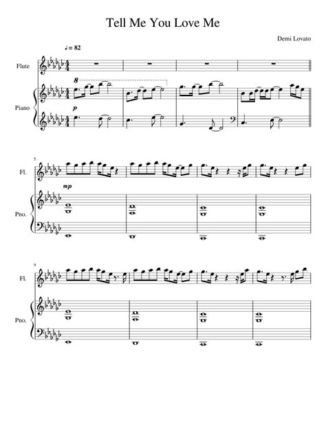 Tell Me You Love Me sheet music for Flute, Piano download free in PDF or MIDI