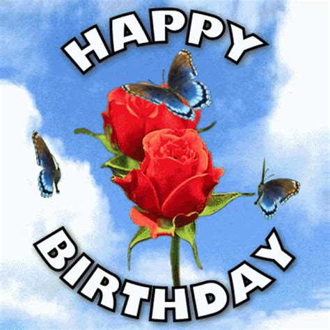 Happy Birthday Red Roses Animation