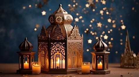 Premium AI Image | ramadan lantern HD 8K wallpaper Stock Photographic