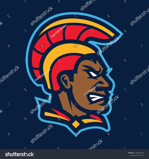 Hawaiian Warrior Sports Vector Mascot Logo Stock Vector (Royalty Free ...