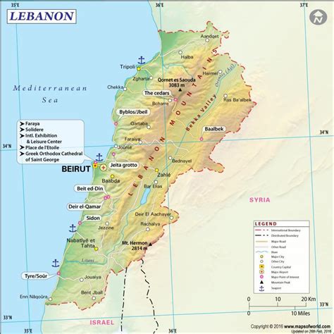 Ancient Lebanon map - Map of ancient Lebanon (Western Asia - Asia)