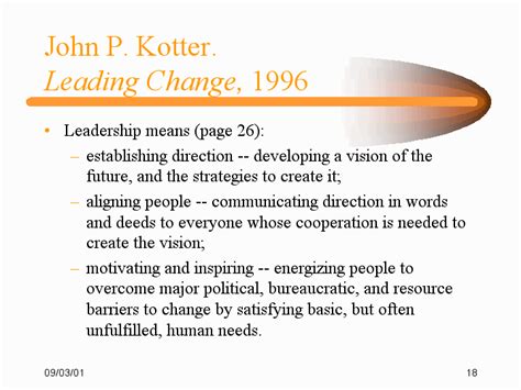 John P. Kotter. Leading Change, 1996