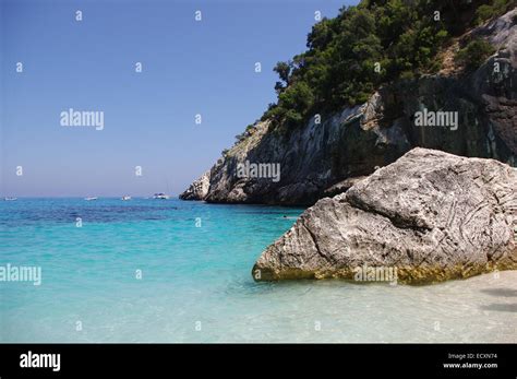 Beach "Cala Goloritze" in Sardinia. This beautiful bay is located on ...