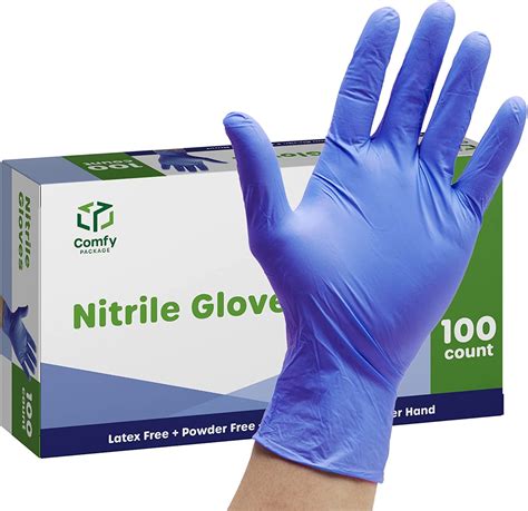 Comfy Package Nitrile Gloves Disposable Latex Free Cleaning Gloves, Large 100-Pack - Walmart.com