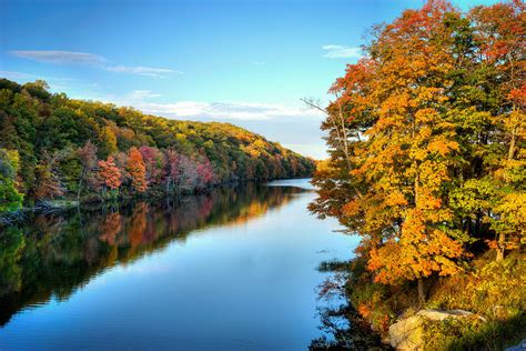 Harriman State Park Autumn Fall Lake Scene Bear Mountain Photograph by ...