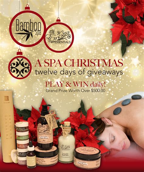 A SPA CHRISTMAS twelve days of giveaways | Bamboo Spa - Midland, Ontario