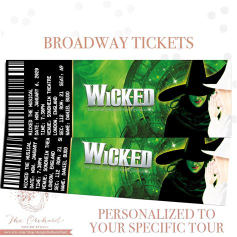 Custom Broadway Tickets - YOU PRINT Broadway Musical Theatre ...