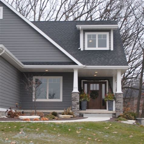 Cape Coddin' in Indiana: Stone, Brick, or both? | Gray house exterior ...