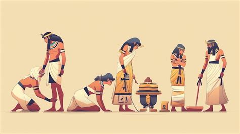 Premium Photo | The mummification process is shown in this cartoon modern illustration complete ...