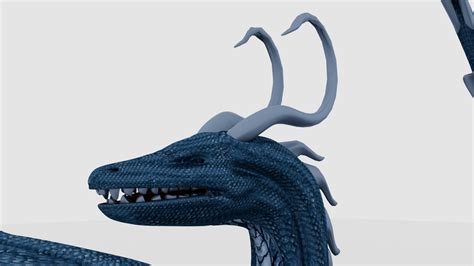 Blue Dragon 3D Model High poly Model - TemplateMonster