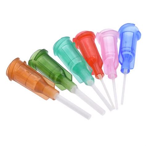 6pcs Mixed Syringe Needle Tips DIY Plastic Blunt Dispensing Syringe ...