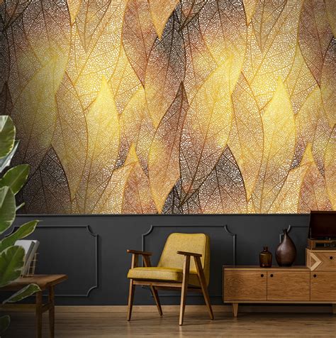 Autumn Leaves Wall Mural Peel and Stick Wallpaper Temporary - Etsy