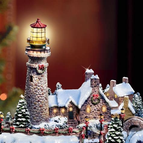 The Thomas Kinkade Christmas Seaside Village - Hammacher Schlemmer in 2021 | Thomas kinkade ...