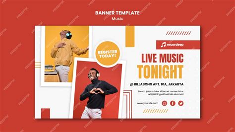 Free PSD | Music concept banner template