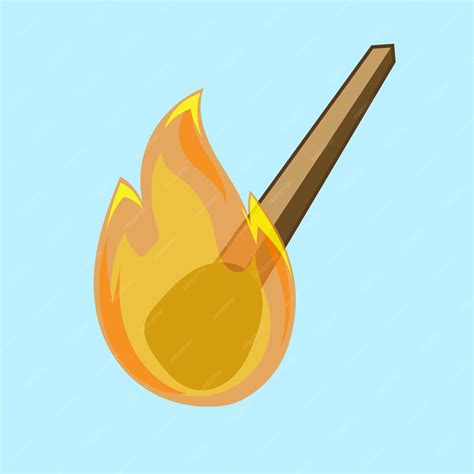 Premium Vector | Vector burning match lighter icon illustration