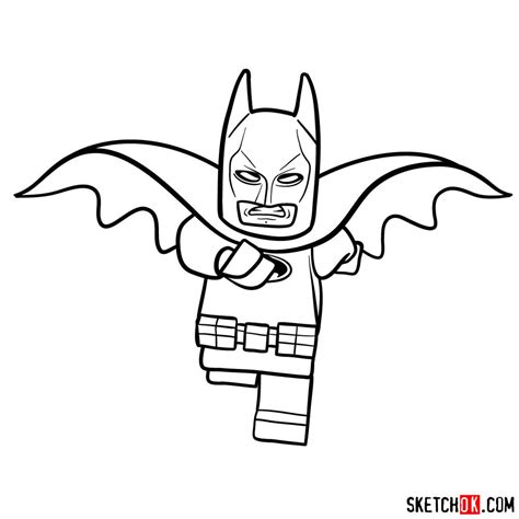 How To Draw Batman Lego Minifigure Sketchok Easy Drawing Guides ...