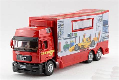 Diecast MAN Box Truck Toy Yellow / Red 1:40 Scale [VB1A413]