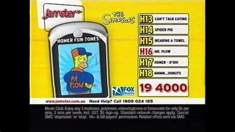 Jamster - The Best Simpsons Ringtones - 2007 ad - YouTube