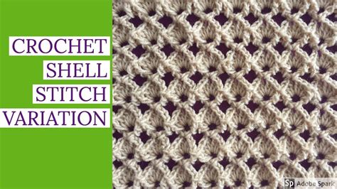 CROCHET SHELL STITCH VARIATION - YouTube