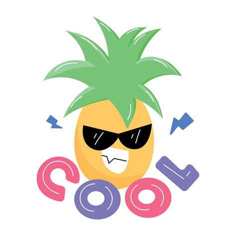 Trendy Pineapple Emoji 28087863 Vector Art at Vecteezy