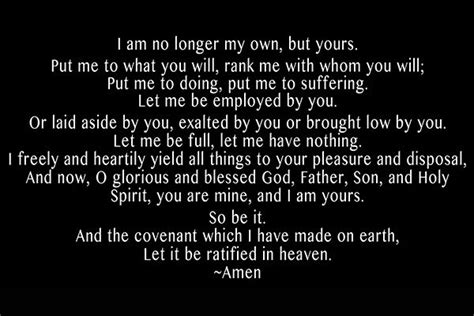 Wesley's Covenant Prayer | Traditional Worship | Pinterest