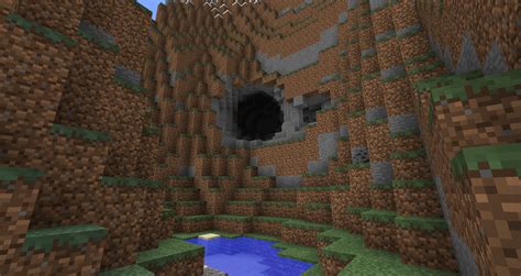 I was doing some exploration in vanilla survival. Now that's a cave entrance. : r/Minecraft