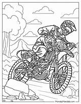 Dirt Bike Coloring Page sketch template