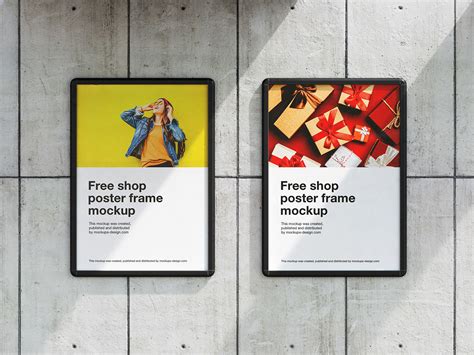 Street poster frame mockup - Instant Download