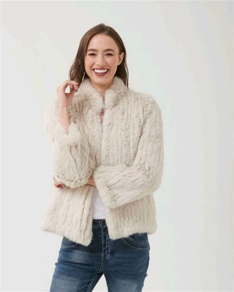 Fur Jacket High Collar - Chalk – Lisa Kennedy Collections