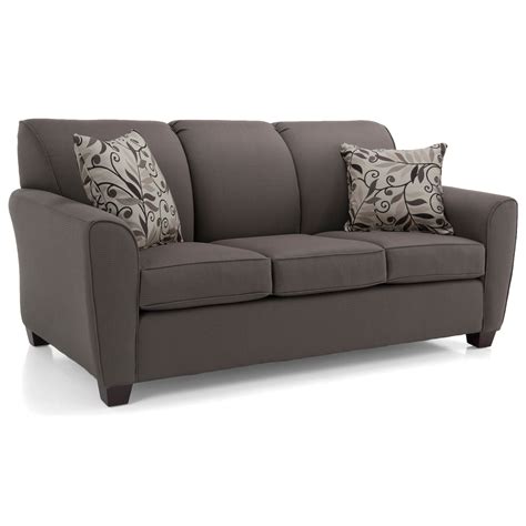 Decor-Rest 2404 Transitional Queen Bed Sofa with Flared Arms | Fine Home Furnishings | Sleeper Sofas