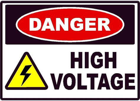 Danger High Voltage Electrical Decal Safety Sticker | Etsy